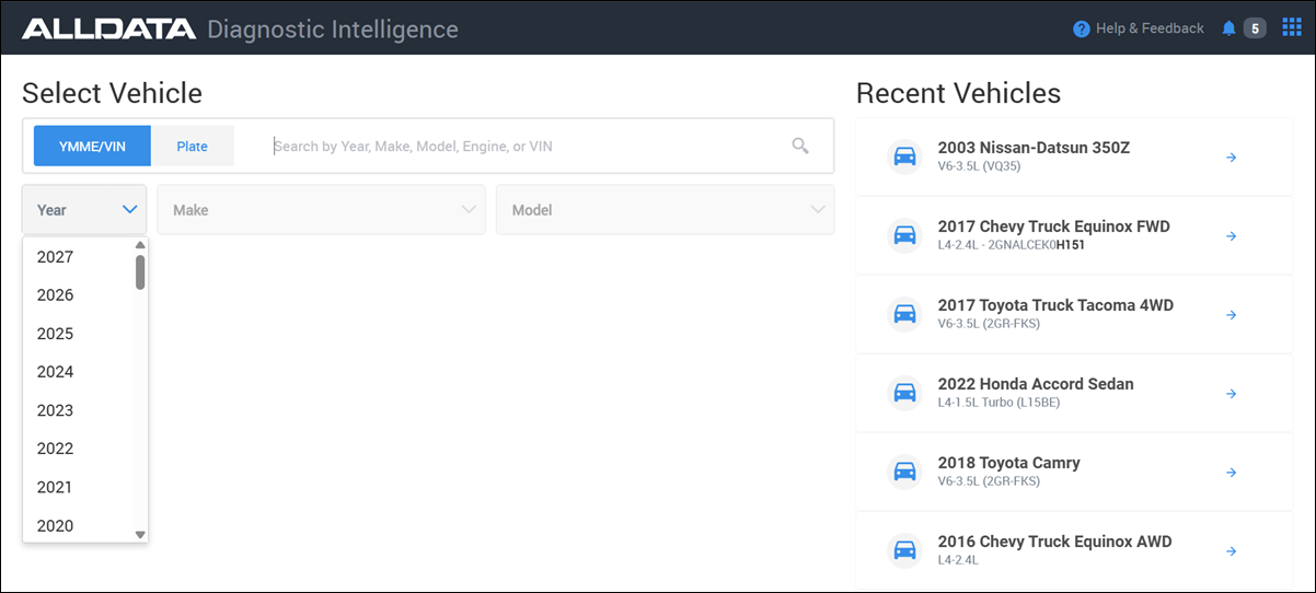 select vehicle
