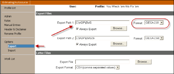 configure path