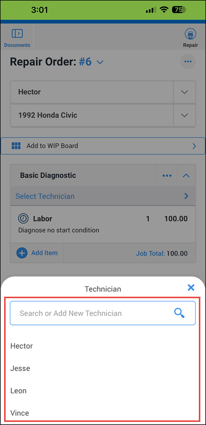 select option