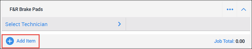 add items to job