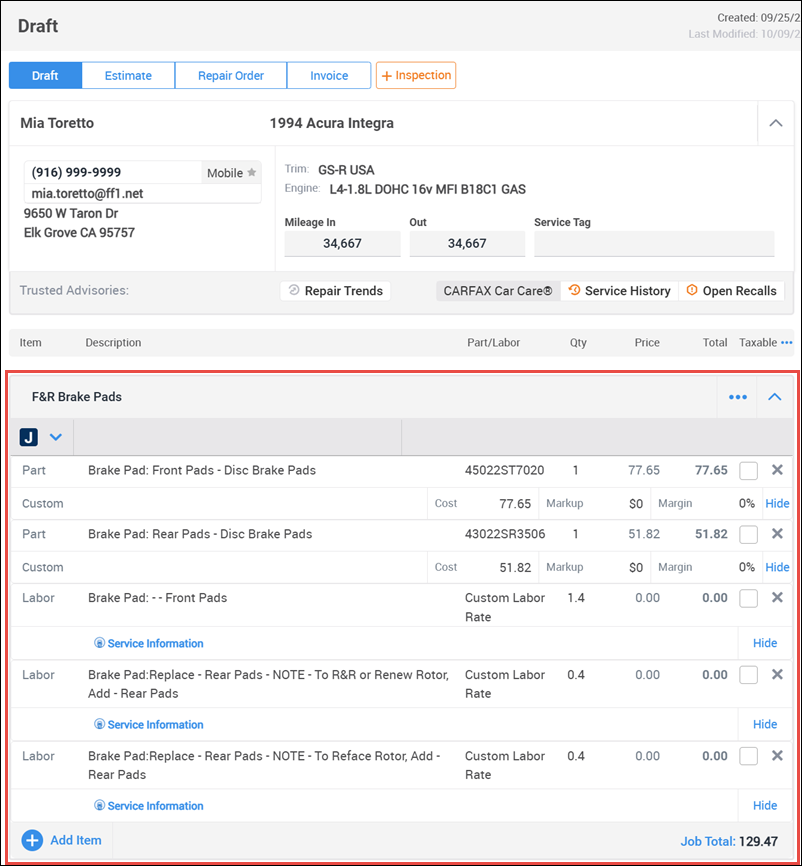 deferred job added