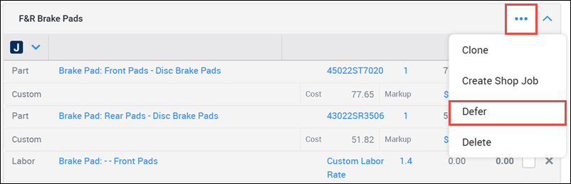 menu defer option