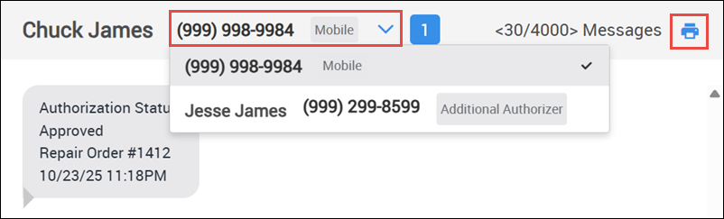 print or switch to additional authorizer