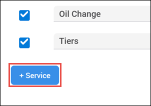 click add service
