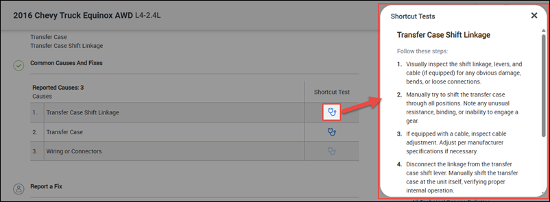 shortcut tests