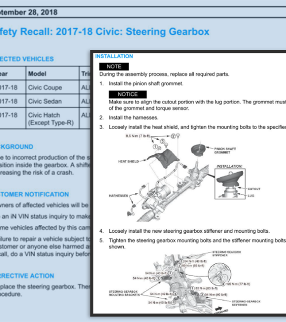 ALLDATAdiy Recall Notices
